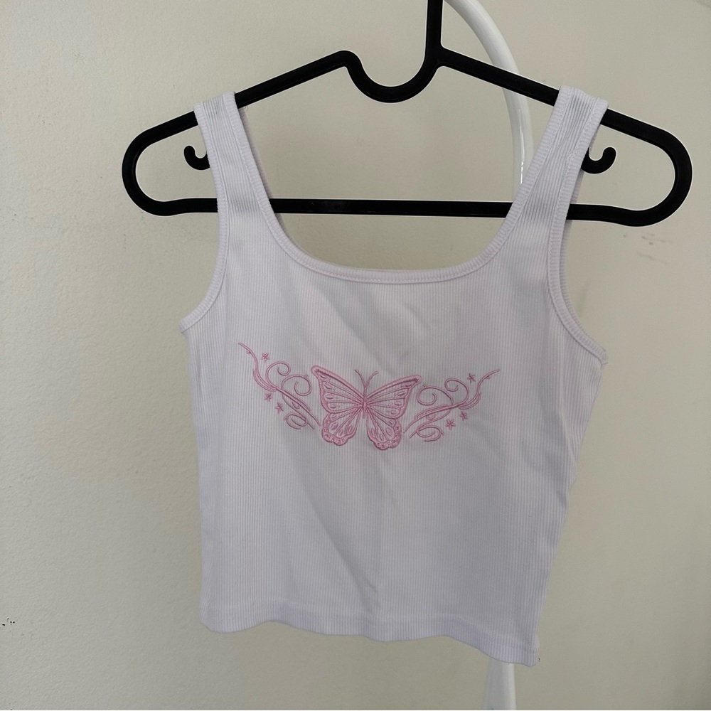 Butterfly Embroidered Tank